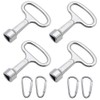 Meter Box Key,4 PCS Gas Meter Box Key Silver Triangle