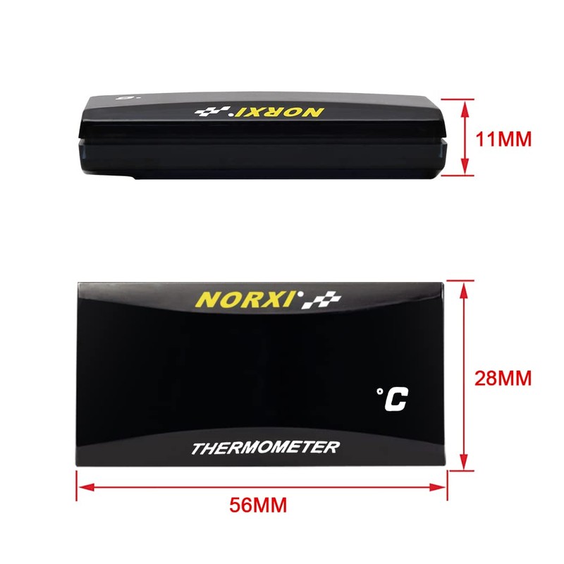 Oil Thermometer for Motorcycles, Ultra Thin Digital, Waterproof, Oil Temp
