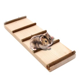 Nagergaleria® Hamster Ladder Natural Wood Bridge Stairs Natural Wood Climbing Accessories Toy for Hamsters and Small Animals, Handmade