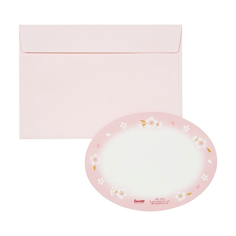 Sanrio JSC 16-5 718475 Message Card, Spring, Transparent Material Cherry