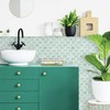 RoomMates TIL4571FLT StickTiles Aqua Scallop Peel and Stick Tile Backsplash
