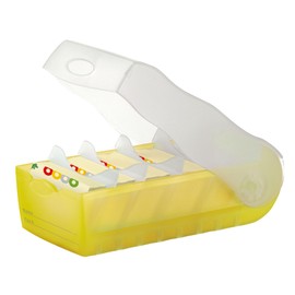 Han Croco Flashcard Box to Learn Vocabulary Easily, 5-Compartment Learning System, DIN A8 Index Card Box for 500 Cards, Incl. 5 Support Plates, 100 Flashcards, Learning Box, 998-653,