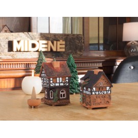 Ceramic Cone Incense Holder | Room Decoration | Collectible replicas of The Original Houses in Lauterbach | S19-5+S19-6 (2 Items)