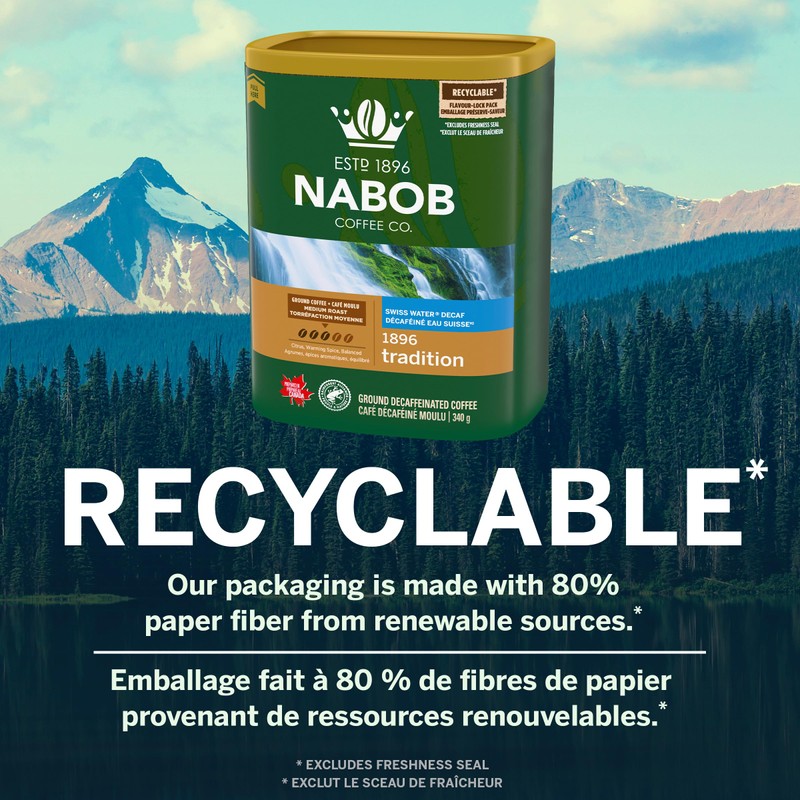 Nabob Medium Roast Swiss Water Decaf 1896 Tradition Ground Coffee,