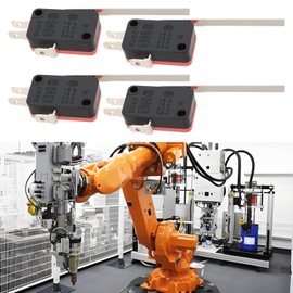 Be In Your Mind 5Pcs 3 Terminal Actuator Micro Limit Switch with Long Hinge Lever 16A 250V SPDT Mechanical Switch V-163-1C25 Industrial Control Applications Electronic Equipment