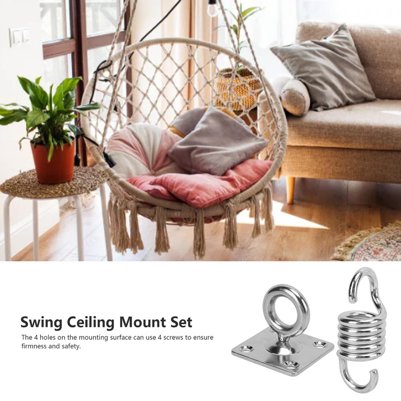 551LB Load Capacity Hammock Chair Hanging Kit Stainless Steel Swing