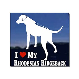 I Love My Rhodesian Ridgeback! ~ Rhodesian Ridgeback Dog Vinyl Window Decal