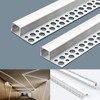 6 Pack LED Channel Plaster-in 3.3FT Trimless Recessed Drywall Aluminum