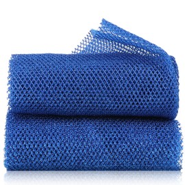 Sibba 2 Pieces African Net Sponge Bathing Long Exfoliating Washcloth Rag, Shower Body Scrub Exfoliator Back Scrubber Nylon Mesh Exfoliating Net Bath Sponge Skin Smoothers for All Skin Types, 11x31 in