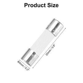 sourcing map 6Pcs Time Delay Fuse Ceramic Fuses Tube 5mm x 20mm 250V 1.25A Slow Blow Fuse for Repair Circuit Boards,Lighting Equipment, Instrumentation,Home Appliance