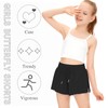Girls Athletic Flowy Shorts with Pocket 2 in 1 Butterfly