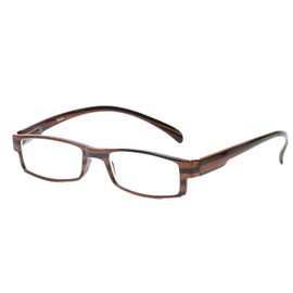 Calabria 762 Around Neck Hanging Reading Glasses +5.00 Wood Stripe Men Women Lightweight Durable Trendy Readers Long Temples