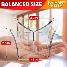 Basketball Stand Display & Holder – Non-Slip Mount Soccer Ball Stand Display with Acrylic Design for Sports Memorabilia & Trophy Showcase – Fits Basketball, Football, Volleyball, Rugby & Room Decor