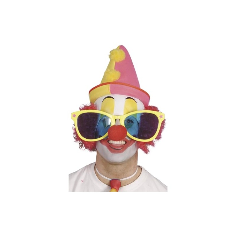 Smiffys Giant Sunglasses, Assorted Bright Colours, Assorte , Circus Fancy