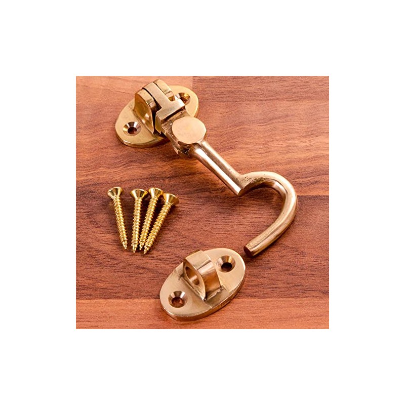 Small Brass Cabin Hook 3-Inch/ 75mm Brass Cabin Hook &