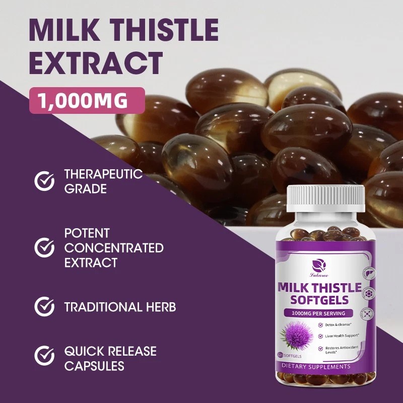 LUKAREE Liver Cleanse Detox Milk Thistle Extracts Silymarin, Artichoke, Dandelion,