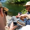 GSI Outdoors Percolator Coffee Pot I Glacier Stainless Steel with