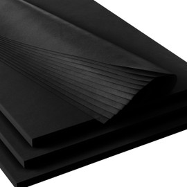 480 Sheets Bulk Black Tissue Paper - 15" x 20" Packing Paper Sheets for Moving - 10lb Wrapping Paper - Newsprint Paper for Packing, Gift Wrapping, Moving Supplies & Protecting Crown Display