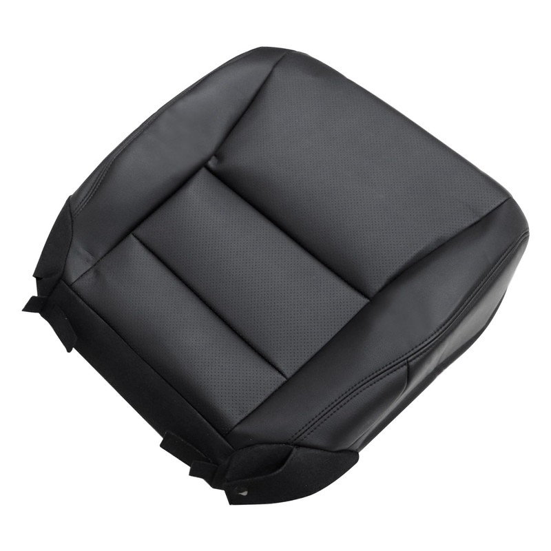 Priprilod Black Leather Front Driver Side Bottom Replacement Seat Cover