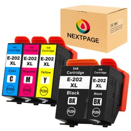 Nextpage 202XL Replacement for Epson 202 XL Printer Cartridges for Epson Expression Premium XP-6100 XP-6105 XP-6000 XP-6005 XP6000 XP6005 XP6100 Multipack (1 Black, 1 Photo Black, 1 Cyan, 1 Magenta, 1
