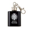 Holy Water Bottle Key Chain with Saint Benedict Medal Art,