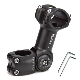 Relangce 31.8 mm / 25.4 mm Bicycle Stem Riser, Bicycle Handlebar Extender 0~60 Degrees, MTB Mountain Bike Stem, Aluminium Alloy Calibre Riser, Black
