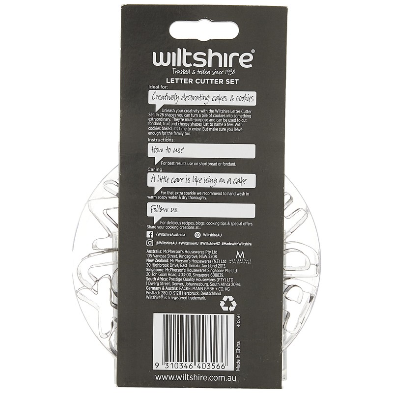 Wiltshire Letter Cookie Cutter 26-Pieces Set