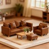 Funky Mini House Miniature Dollhouse Leather Couch -1:12 Scale Mini