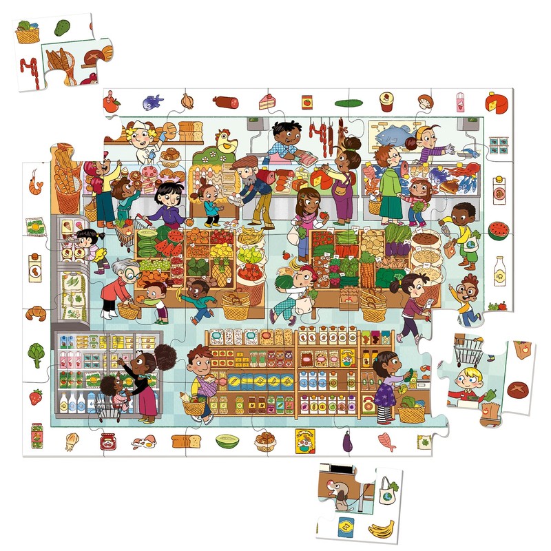 Goula Puzzle XXL Market XXL Puzzle for Children from 3
