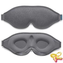 2023 Innovative Sleep Mask for Men and Women. 100% Light Blocking Ergonomic Adjustable Eye Mask with Earplugs for Sleep, Nap, Meditation, Travel, Comfortable Night's Sleep