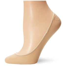 HUE womens Low Cut Shade Match With Heel Gel Tab Liner Socks, Cream, Medium-Large US