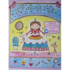 Igloo Books Princesses Sticker & Fun-Filled Activity Book! Dot to Dots, Mazes! Puzzles! 11" X 8" 18 Pages (2 of 50+ Stickers!!)