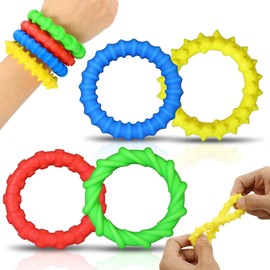 Sensory Toy, Fidget Toys, 4 Stretchy Soothing Texture Fidget Bracelet, Fidget Toy, Stress Toy for Children and Adults, Squeeze Toy, Fidget Toys Set, Sensory Toys
