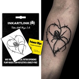 INKARTLINK semi-permanent tattoos, spider tattoos for cool boys and girls, beautifully packaged, uniquely designed, waterproof, cruelty-free, non-reflective (Spider 3)