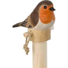 Wildlife Garden WG5001 Household Roll Holder Robin - Hand Carved from Basswood