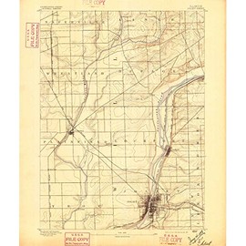 YellowMaps Joliet IL topo map, 1:62500 Scale, 15 X 15 Minute, Historical, 1892, Updated 1897, 19.7 x 16.6 in - Polypropylene