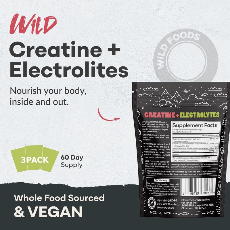 Wild Foods Creatine & Elctrolyte Powder