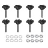 sourcing map 8pcs Star Clamping Knobs with Nuts Washers, M6