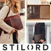 STILORD 'Harrison' Leather Conference Map for 12' Tablets iPads Folder