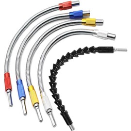 5-Piece Set Flexible Drill Extensions, Flexible Shaft Drill, 1/4 Inch Magnetic Flexible Extension for Cordless Screwdrivers, Drills and Tight Spaces