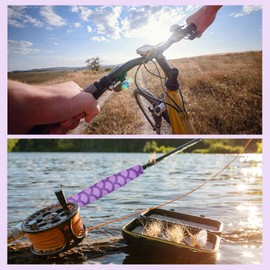 DMiotech Heat Shrink Sleeve Wrap Tubing x Tube Tubing for Fishing Rod Grips and Other Grips, Non Slip - Insulation - Waterproof 40'' Lengths, Dia 15mm Purple Scales