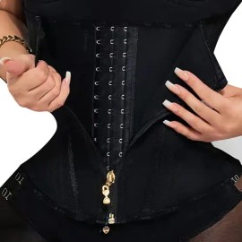 Faja Colombiana Doble Cierre Reloj De Arena Cinturilla Látex