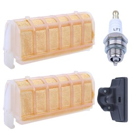 AUMEL Air Filter Set 2 Pieces for Stihl MS250 MS230 MS210 021 023 025 Engine with Cover Air Filter Spark Plug Chainsaw Accessories 1123 120 1613 1123 120 1623