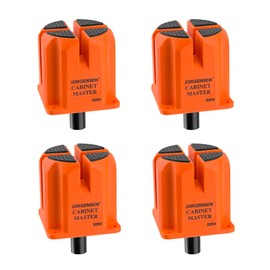 Jorgensen 3-in-1 Support Block, Cabinet Master Parallel Clamp Accessory, Woodworking Bench Dog, Riser Block, Anti-Slip Pad, Clamp Spacer for Assembly and Leveling, 4-Pack