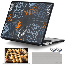 DONGKE for MacBook Air 13.6 inch Case M4 M3 M2 2025-2022 Model A3240 A3113 A2681, Anti-Cracking & Anti-Fingerprint Plastic Hard Shell Cover with Soft Rubber Bumper for Teen Boy, Bicycle BMX