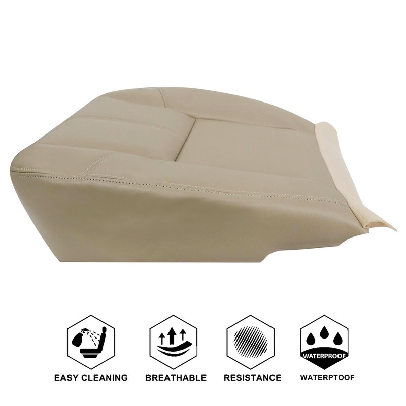 NLQR Front Driver or Passenger Bottom Replacement Seat Cover, Light