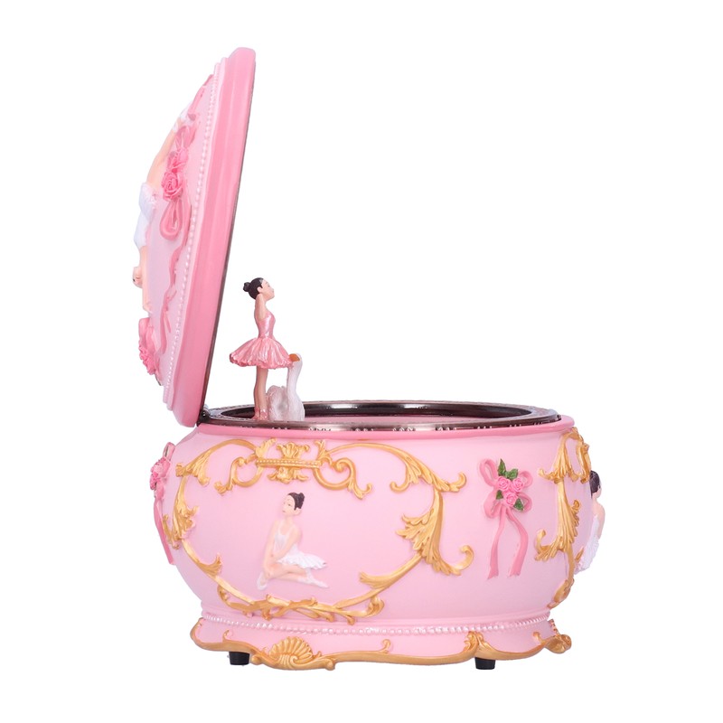 LED Music Box Figurine Rotation Exquisite Music Box Home Decoration