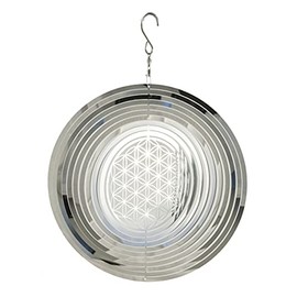 Wind Chime Flower of Life Diameter 15 cm Stainless Steel Home Decoration Mobile Flower of Life Spiritual Symbol Feng Shui Esoteric Gifts Buy Cheap