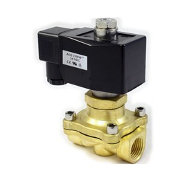 AceCrew Electric Solenoid Valve 3/8 inch NPT 24VDC Normally Open - flow control valve for gas, fluid, liquid & air