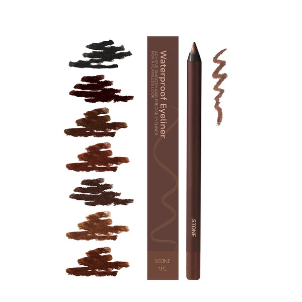 24 Hr Waterproof Eyeliner Pencil, High Pigmented Duo Sharpenable Eyeliner,